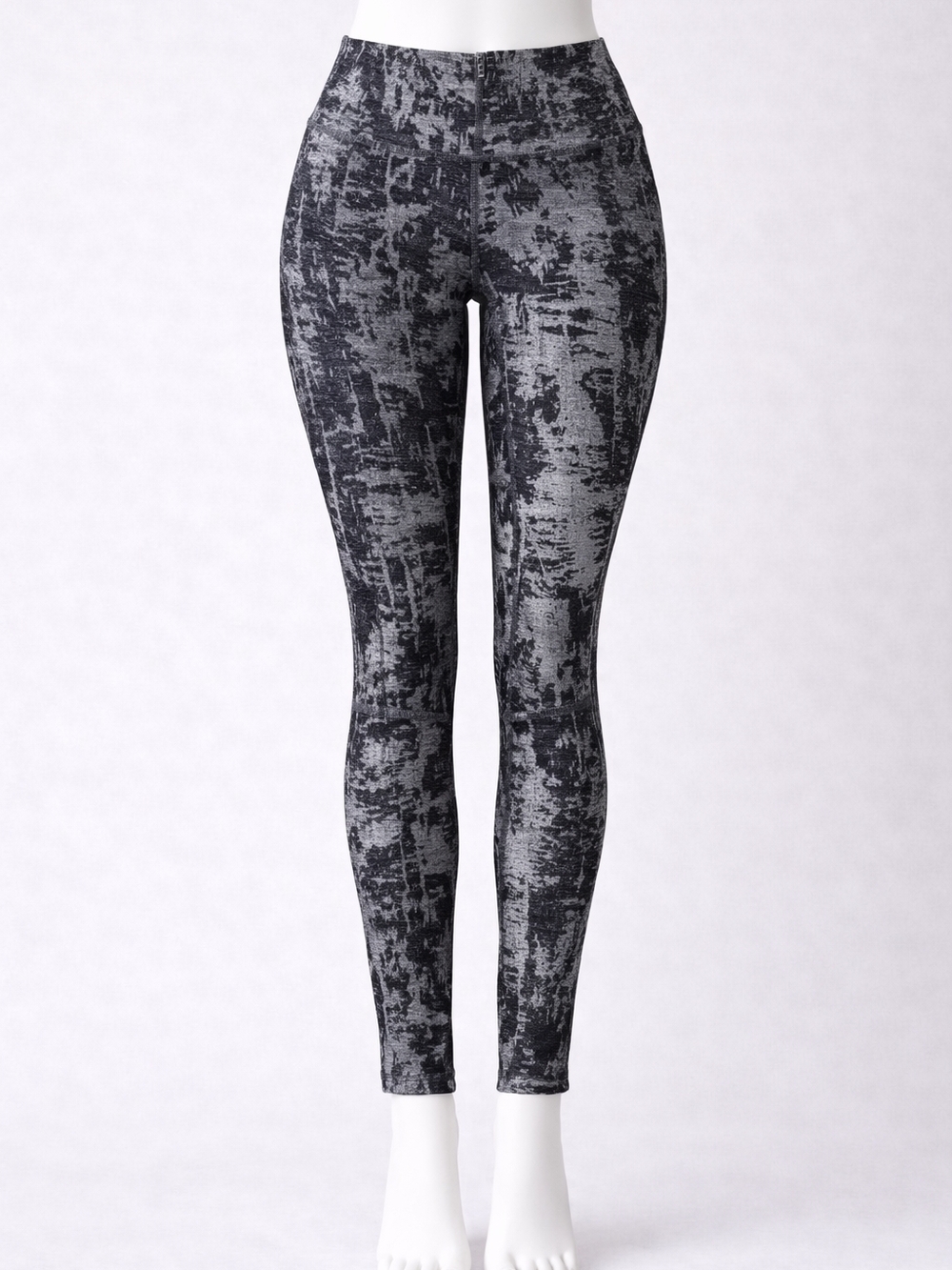 lululemon athletica Black & Metallic Gray Textured High-Rise Leggings